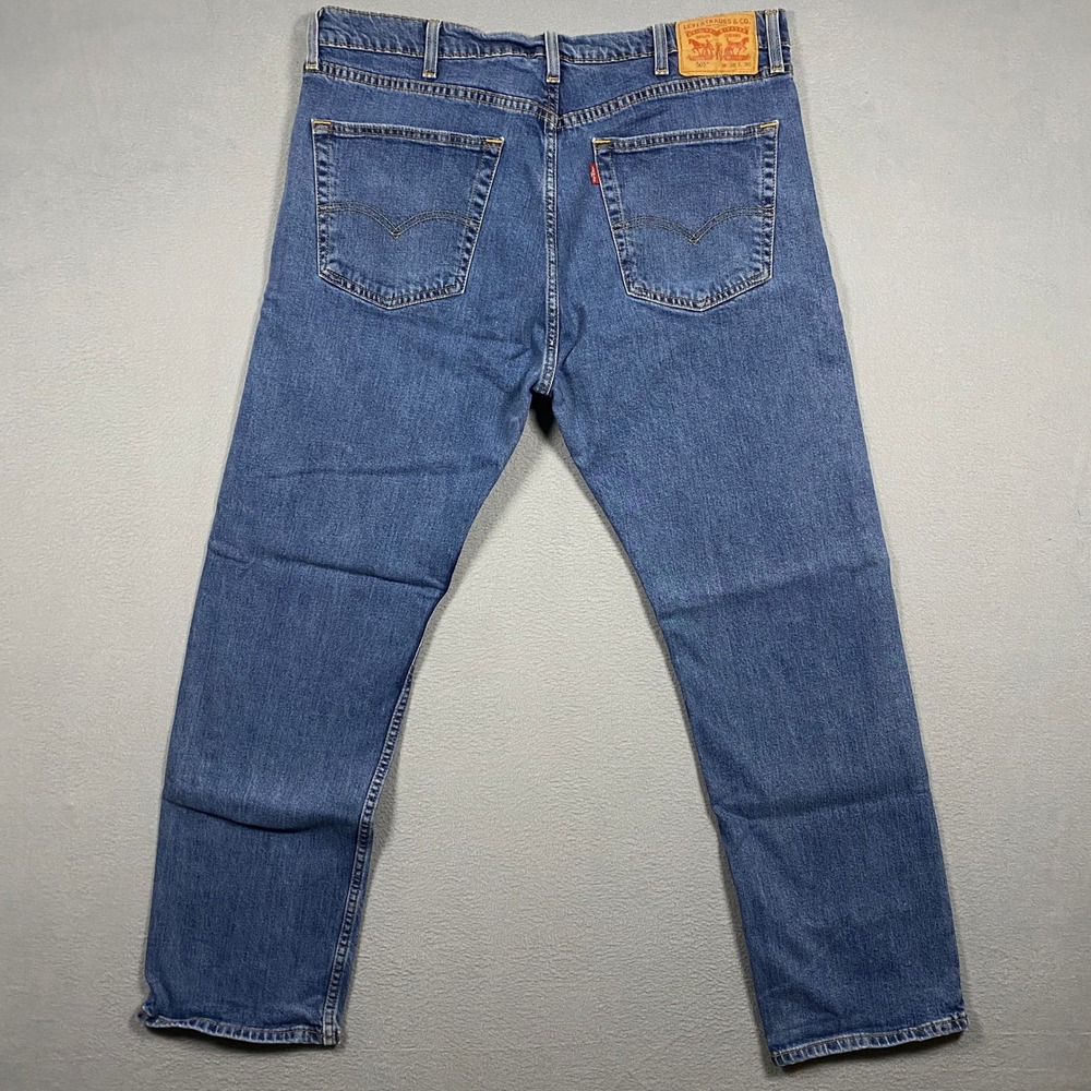 Levis 505 38x30 Mens Medium Wash Classic Straight Leg - Picture 2 of 6